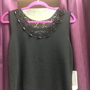 Black beaded Tank